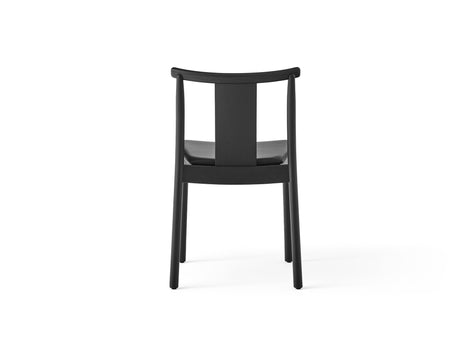 Merkur Dining Chair Upholstered by Menu - Without Armrest / Black Lacquered Oak / Dakar Leather 842