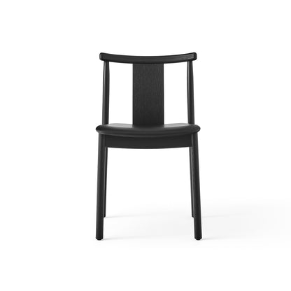 Merkur Dining Chair Upholstered by Menu - Without Armrest / Black Lacquered Oak / Dakar Leather 842