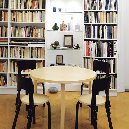 Aalto Table Round 90A by Artek - Birch Veneer Top / Natural Lacquered Birch Legs