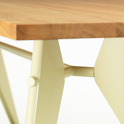 EM Table (Solid Oak Tabletop) by Vitra - Length 220 cm / Solid Oak Tabletop / Ecru Base