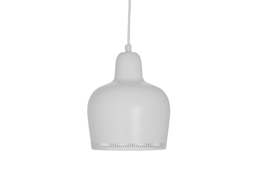 A330S Golden Bell Pendant Light by Artek - White Steel with White Coated Interior and White Cable