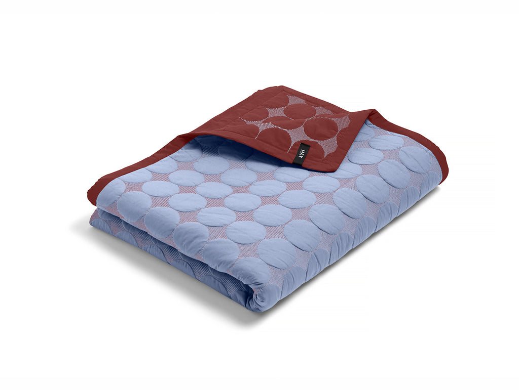 Light Blue Mega Dot Bed Cover by HAY