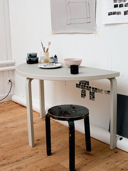 Aalto Table Half-Round by Artek