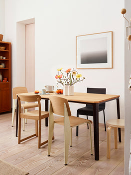 Plate Dining Table by Vitra - Width: 90 cm / Length: 180 cm /Natural Oak Tabletop