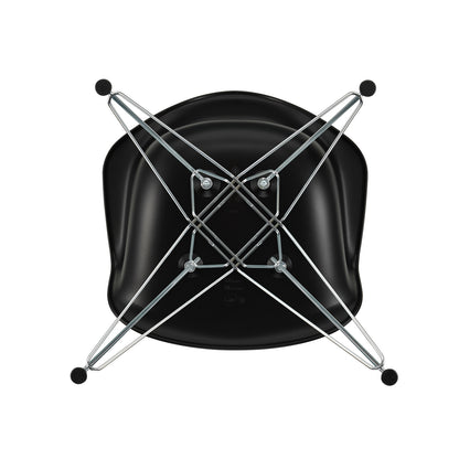 Eames DAR Plastic Armchair RE by Vitra - Deep Black Shell / Chrome Base