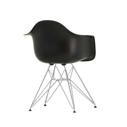 Eames DAR Plastic Armchair RE by Vitra - Deep Black Shell / Chrome Base