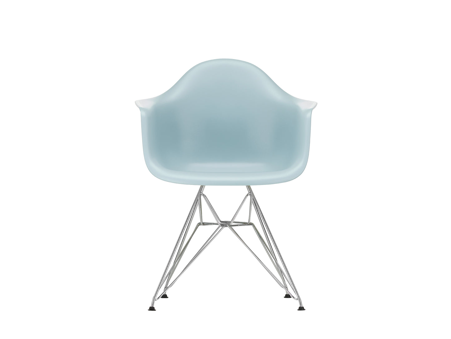 Eames DAR Plastic Armchair RE by Vitra - 23 Ice Grey Shell / Chrome Base