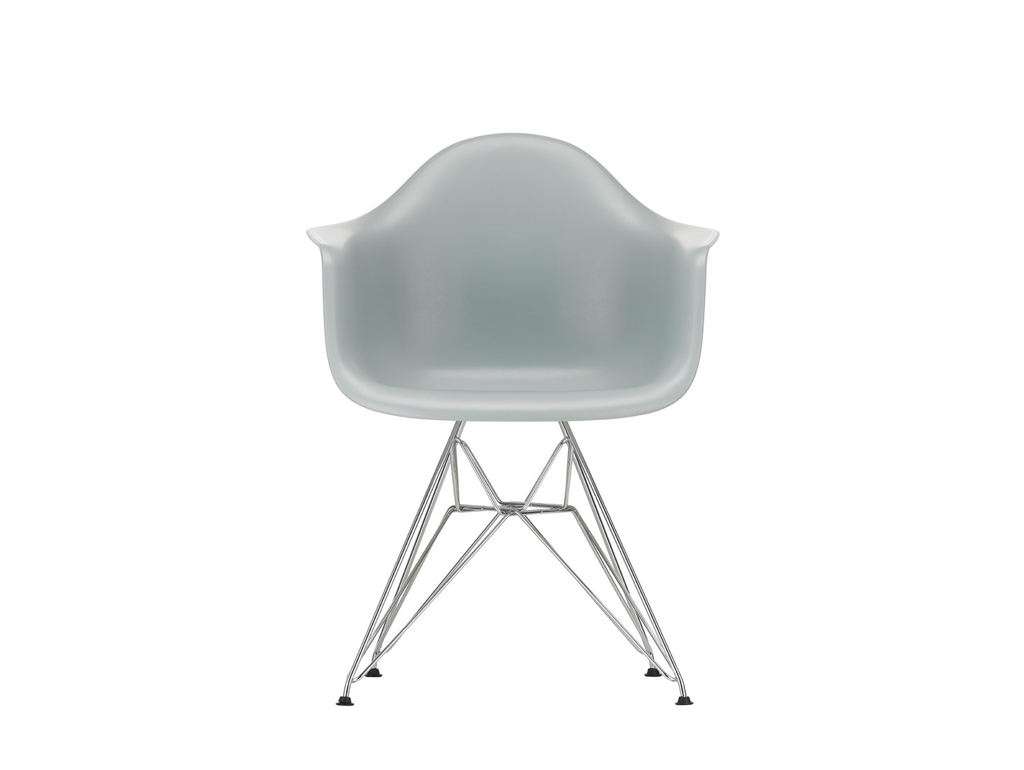 Eames DAR Plastic Armchair RE by Vitra - 24 Light Grey Shell / Chrome Base