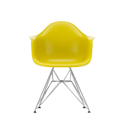 Eames DAR Plastic Armchair RE by Vitra - 34 Mustard Shell / Chrome Base