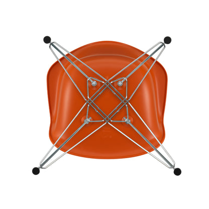Eames DAR Plastic Armchair RE by Vitra - 43 Rusty Orange Shell / Chrome Base