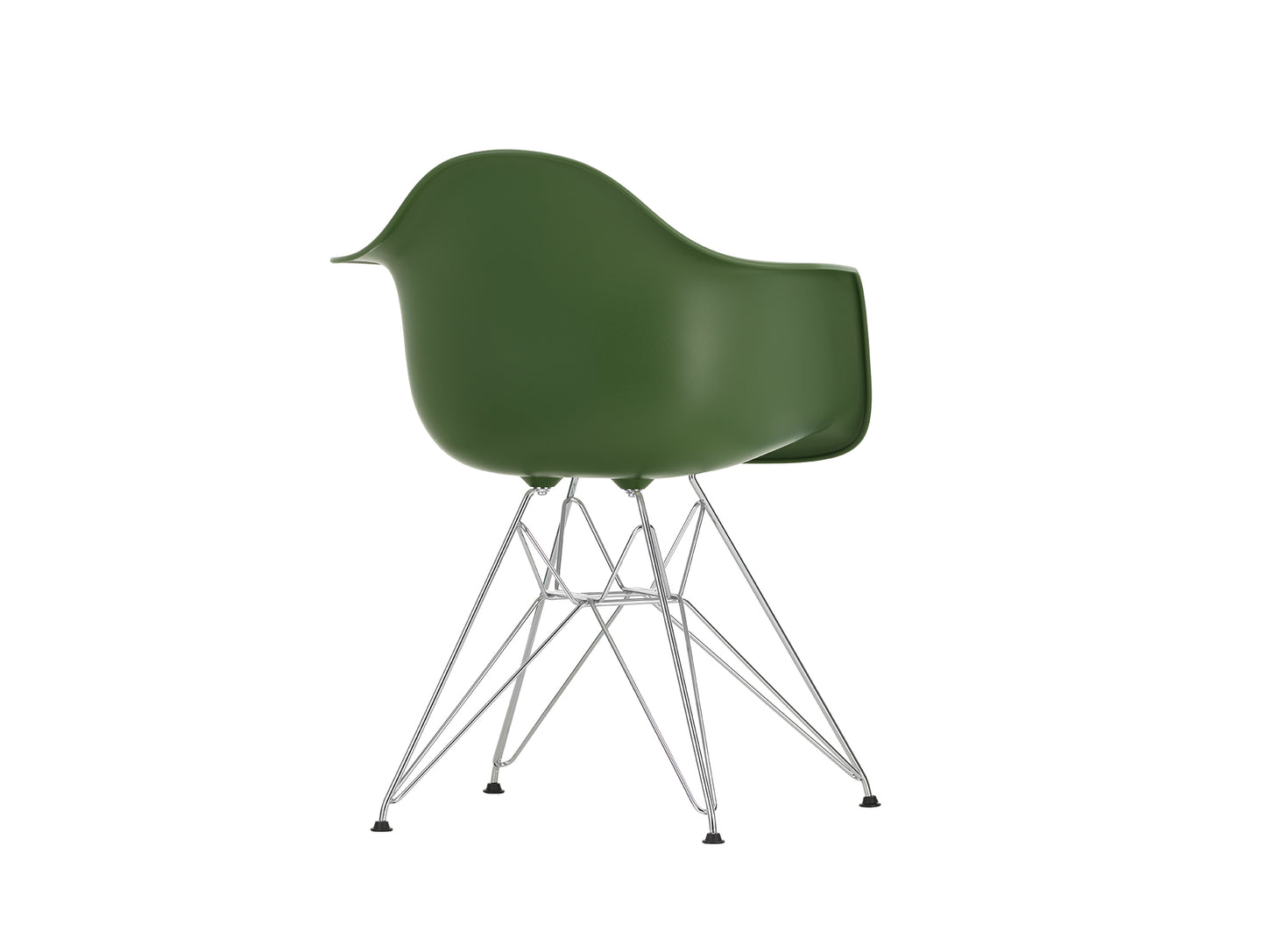Eames DAR Plastic Armchair RE by Vitra -48 Forest Shell / Chrome Base