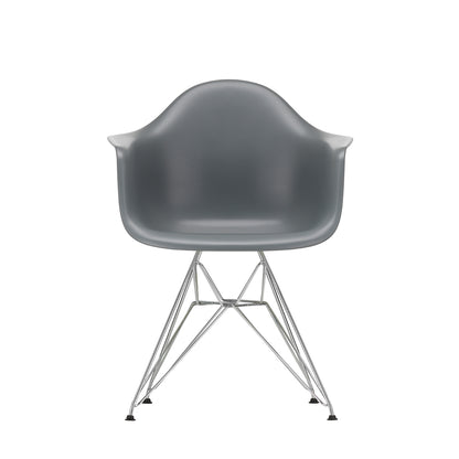 Eames DAR Plastic Armchair RE by Vitra - 56 Granite Grey Shell / Chrome Base