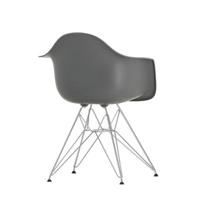 Eames DAR Plastic Armchair RE by Vitra - 56 Granite Grey Shell / Chrome Base