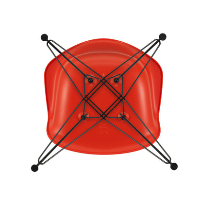 Eames DAR Plastic Armchair RE by Vitra - 03 Poppy Red Shell / Basic Dark Base