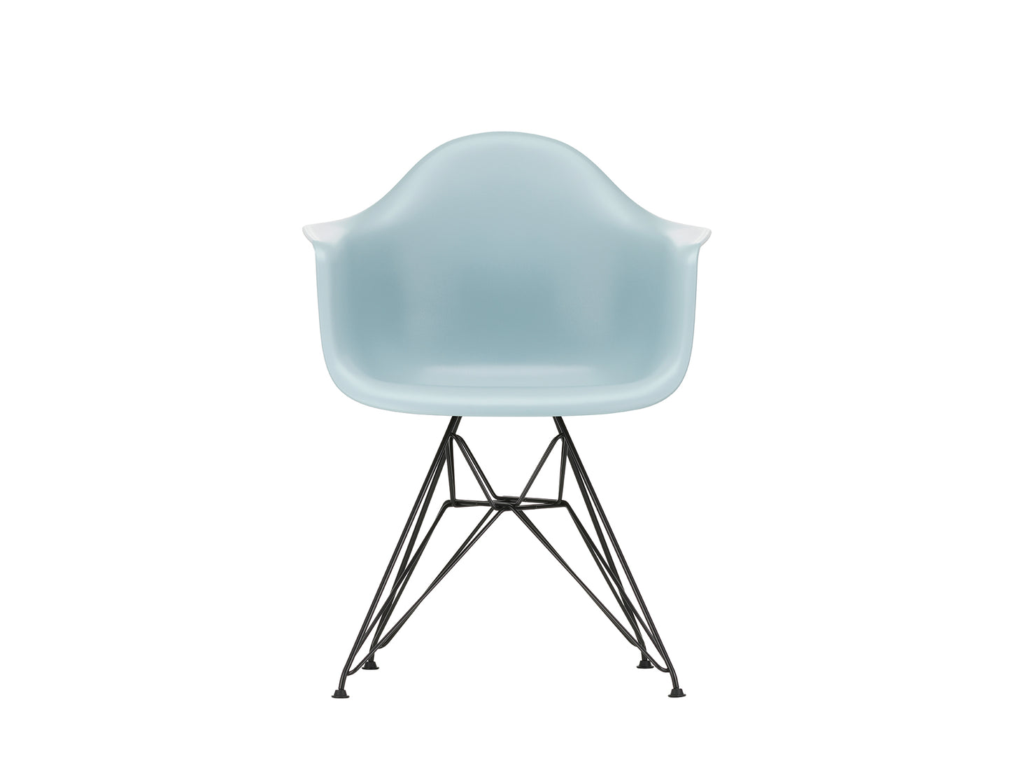 Eames DAR Plastic Armchair RE by Vitra - 23 Ice Grey Shell / Basic Dark Base
