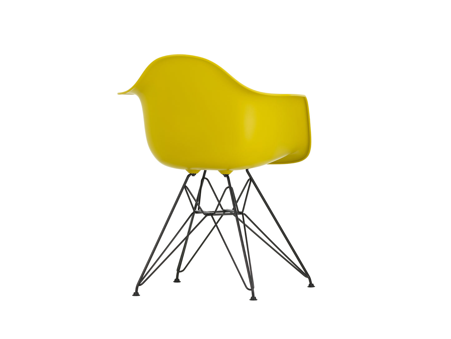 Eames DAR Plastic Armchair RE by Vitra - 34 Mustard Shell / Basic Dark Base