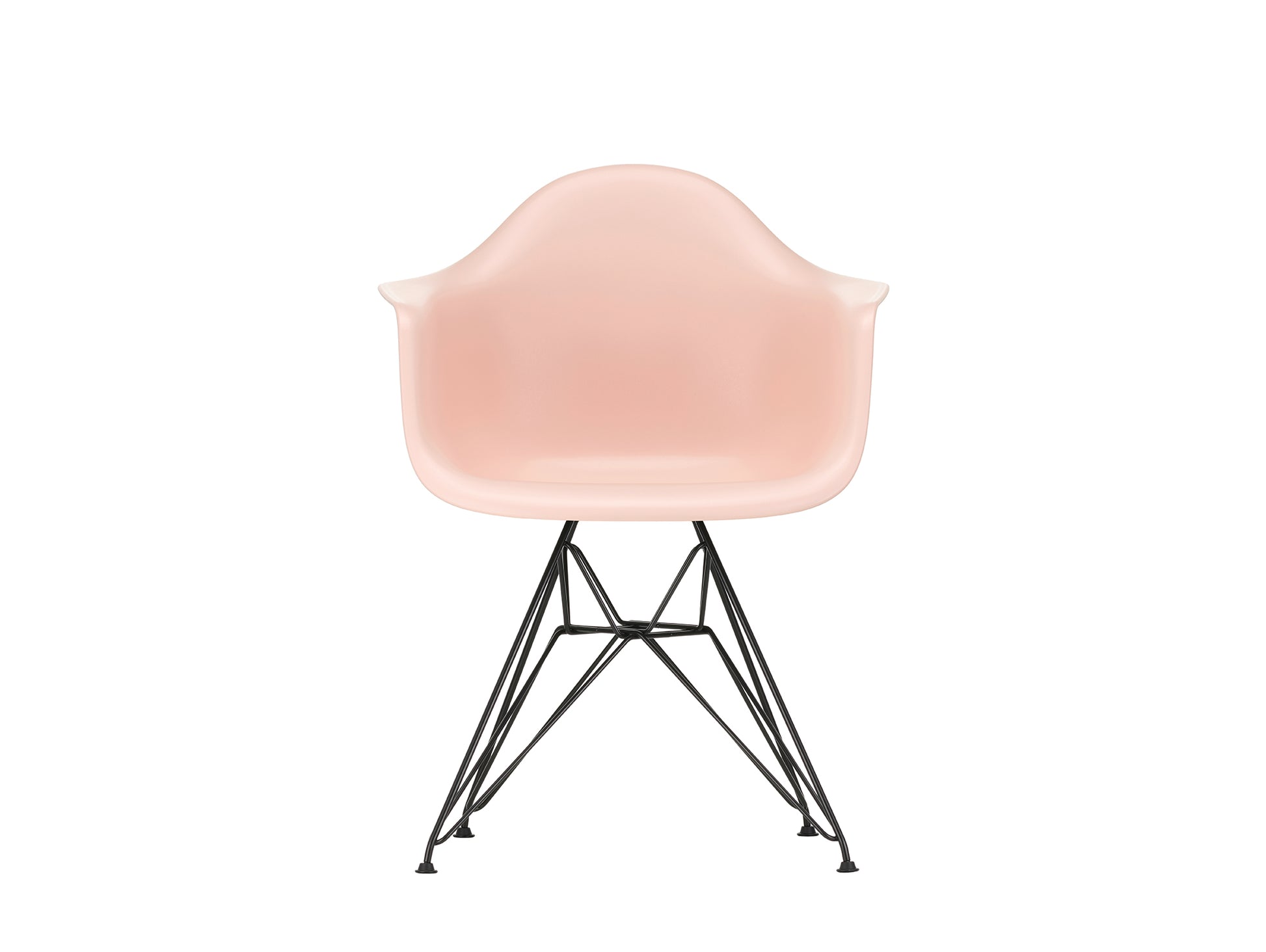 Eames DAR Plastic Armchair RE by Vitra - 41 Pale Rose Shell / Basic Dark Base