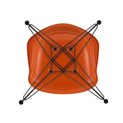 Eames DAR Plastic Armchair RE by Vitra - 43 Rusty Orange Shell / Basic Dark Base