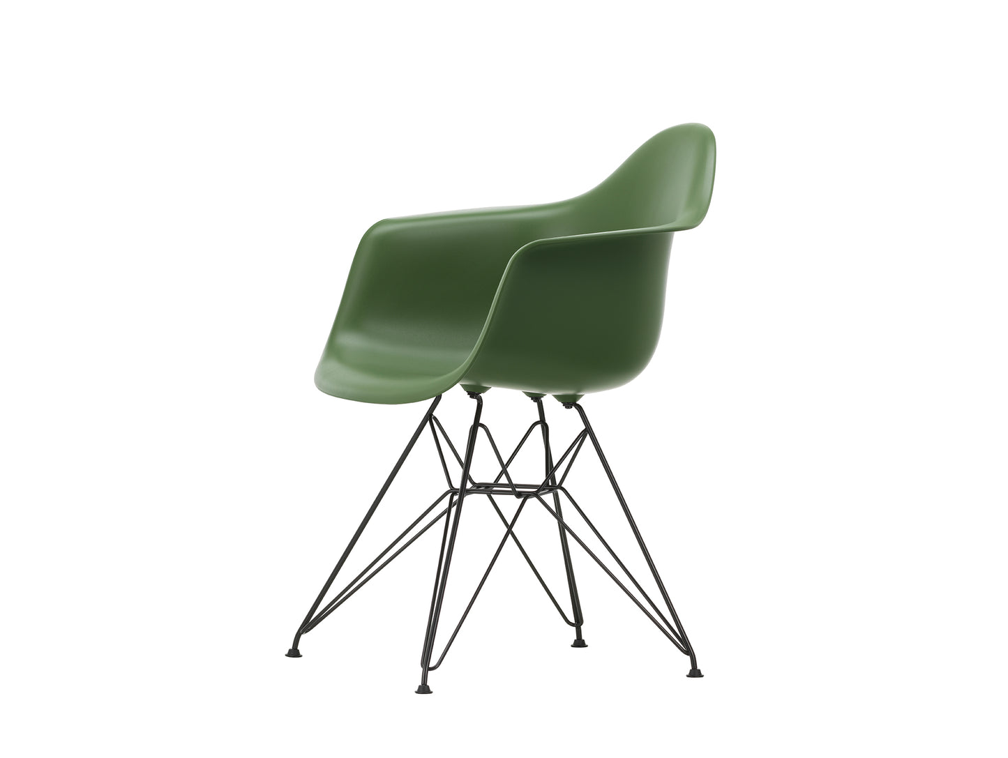 Eames DAR Plastic Armchair RE by Vitra - 48 Forest Shell / Basic Dark Base