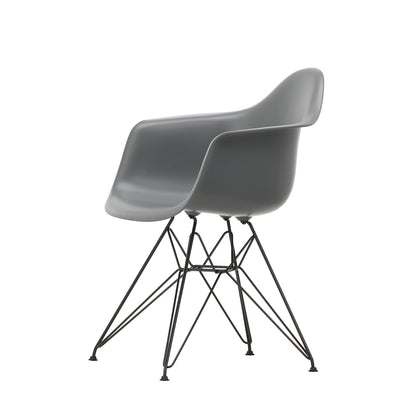 Eames DAR Plastic Armchair RE by Vitra -  56 Granite Grey Shell / Basic Dark Base
