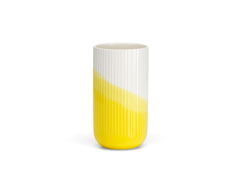 Herringbone Vessels by Vitra - Yellow Ribbed Vase