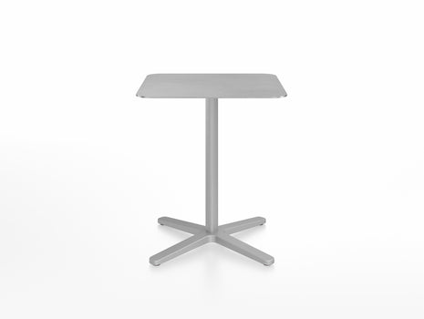 2 Inch Outdoor Cafe Table - X Base by Emeco - Aluminium Top / Aluminium Base / 60x60