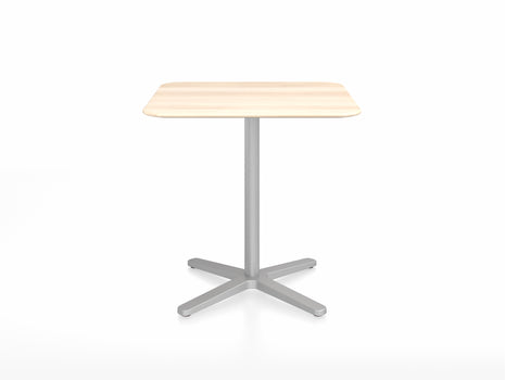 2 Inch Outdoor Cafe Table - X Base by Emeco - Accoya Wood Top / Aluminium Base / 76x76