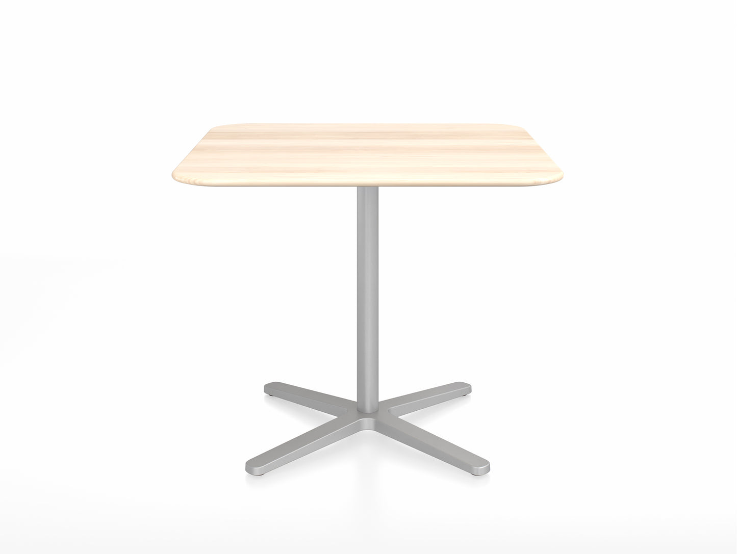 2 Inch Outdoor Cafe Table - X Base by Emeco - Accoya Wood Top / Aluminium Base / 91x91