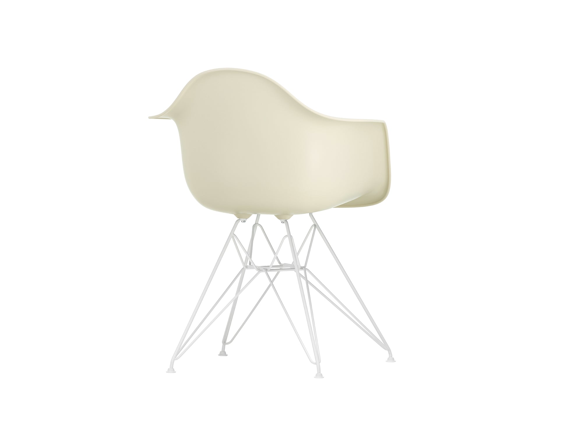 Eames DAR Plastic Armchair RE by Vitra - 11 Pebble Shell / White Base