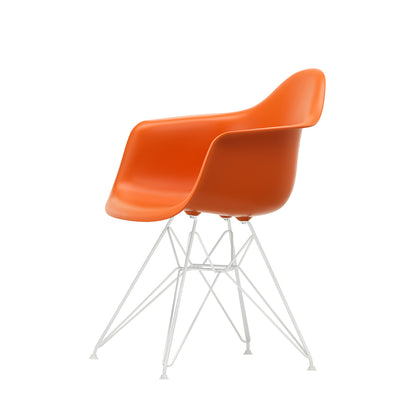 Eames DAR Plastic Armchair RE by Vitra - 43 Rusty Orange Shell / White Base