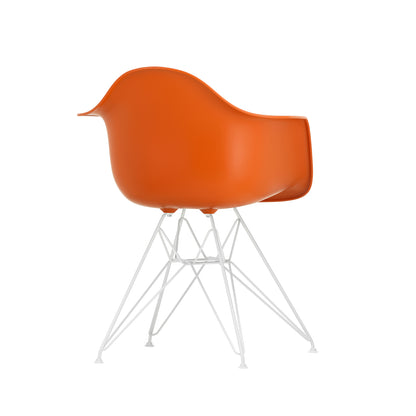 Eames DAR Plastic Armchair RE by Vitra - 43 Rusty Orange Shell / White Base