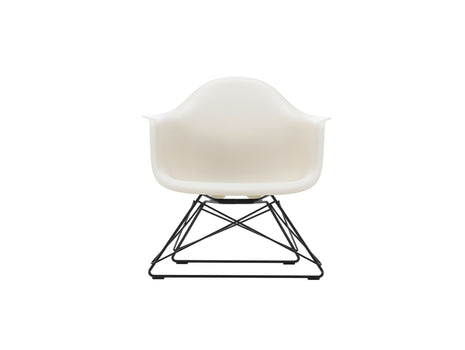 Eames Plastic Armchair LAR by Vitra - Pebble 11 Shell / Basic Dark Powder-Coated Steel Base