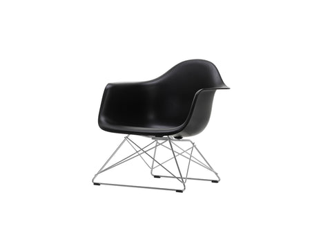 Eames Plastic Armchair LAR by Vitra - Deep Black 12 Shell / Chrome-Plated Steel Base