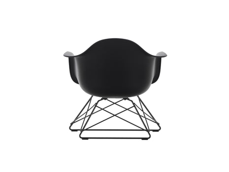 Eames Plastic Armchair LAR by Vitra - Deep Black 12 Shell / Basic Dark Powder-Coated Steel Base
