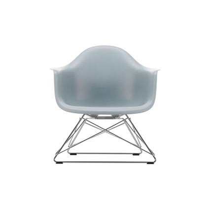 Eames Plastic Armchair LAR by Vitra - Light Grey 24 Shell / Chrome-Plated Steel Base