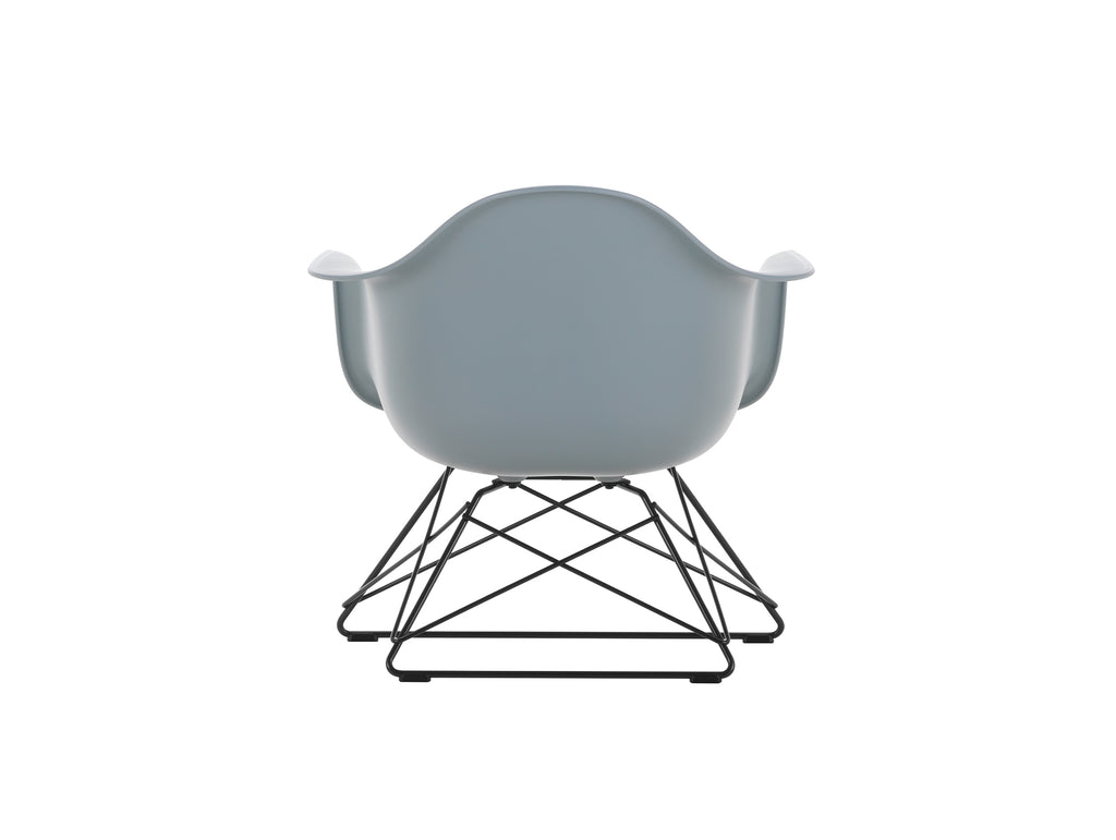 Eames Plastic Armchair LAR by Vitra - Ice Grey 24 Shell / Basic Dark Powder-Coated Steel Base