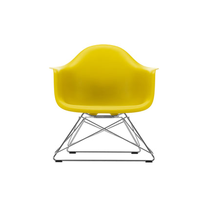 Eames Plastic Armchair LAR by Vitra - Mustard 34 Shell / Chrome-Plated Steel Base