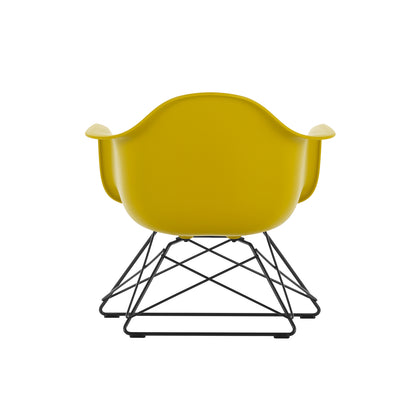Eames Plastic Armchair LAR by Vitra - Mustard 34 Shell / Basic Dark Powder-Coated Steel Base
