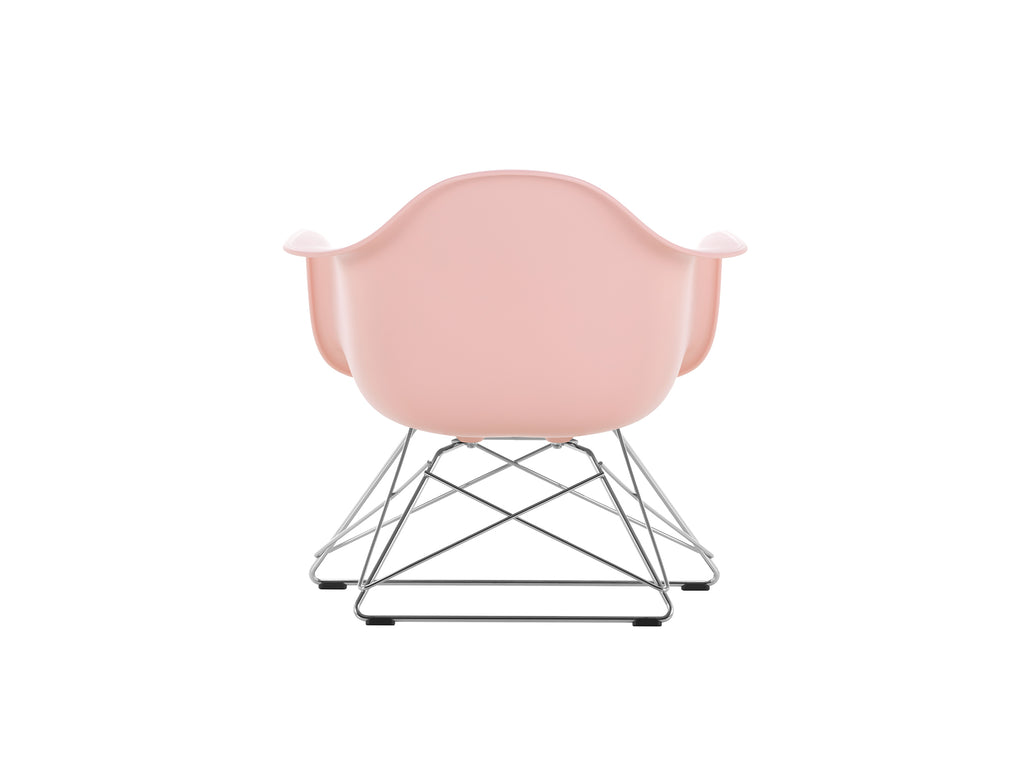 Eames Plastic Armchair LAR by Vitra - Pale Rose 41 Shell / Chrome-Plated Steel Base