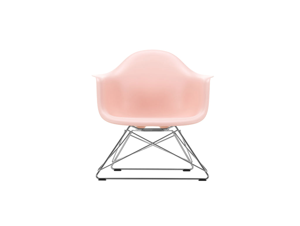Eames Plastic Armchair LAR by Vitra - Pale Rose 41 Shell / Chrome-Plated Steel Base