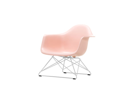 Eames Plastic Armchair LAR by Vitra - Pale Rose 41 Shell / White Powder-Coated Steel