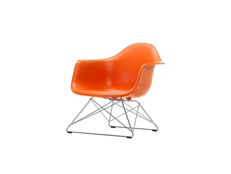 Eames Plastic Armchair LAR by Vitra - Rusty Orange 43 Shell / Chrome-Plated Steel Base