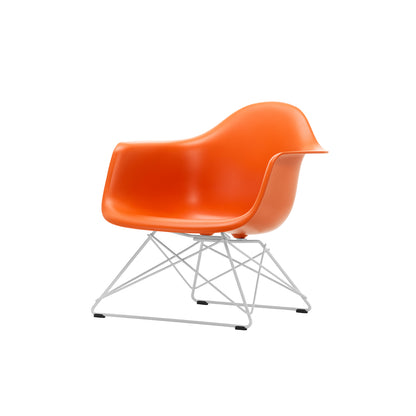 Eames Plastic Armchair LAR by Vitra - Rusty Orange 43 Shell / White Powder-Coated Steel