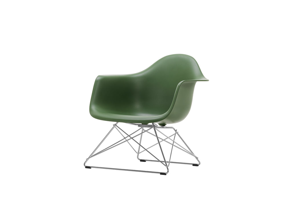 Eames Plastic Armchair LAR by Vitra - Forest 48 Shell / Chrome-Plated Steel Base