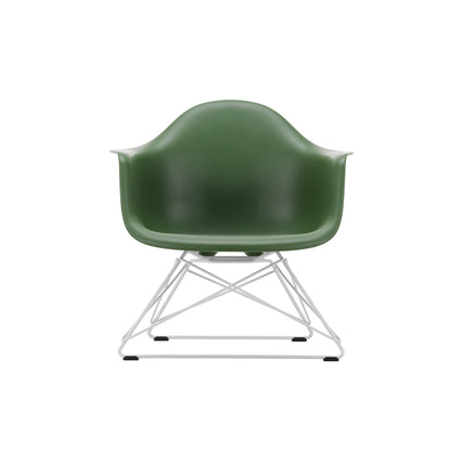 Eames Plastic Armchair LAR by Vitra - Forest 48 Shell / White Powder-Coated Steel