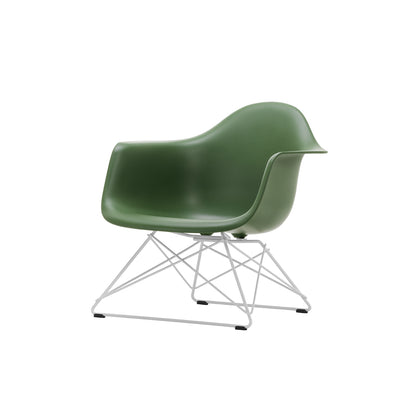 Eames Plastic Armchair LAR by Vitra - Forest 48 Shell / White Powder-Coated Steel