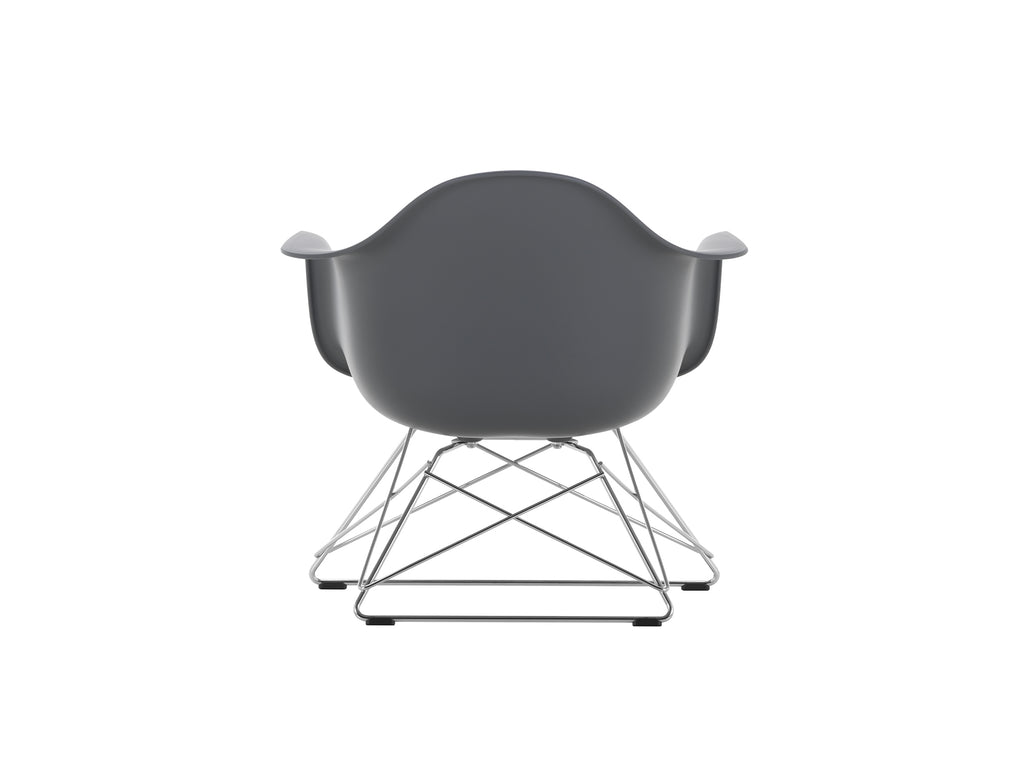 Eames Plastic Armchair LAR by Vitra - Granite Grey 56 Shell / Chrome-Plated Steel Base