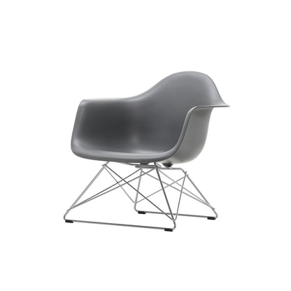 Eames Plastic Armchair LAR by Vitra - Granite Grey 56 Shell / Chrome-Plated Steel Base