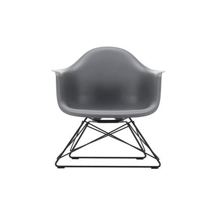 Eames Plastic Armchair LAR by Vitra - Granite Grey 56 Shell / Basic Dark Powder-Coated Steel Base