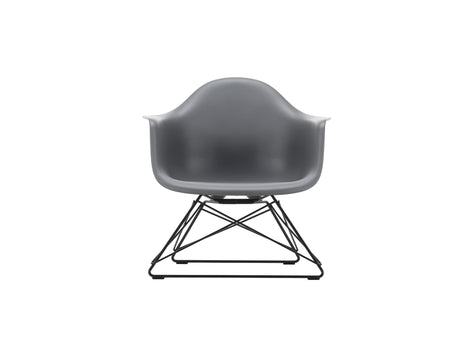 Eames Plastic Armchair LAR by Vitra - Granite Grey 56 Shell / Basic Dark Powder-Coated Steel Base